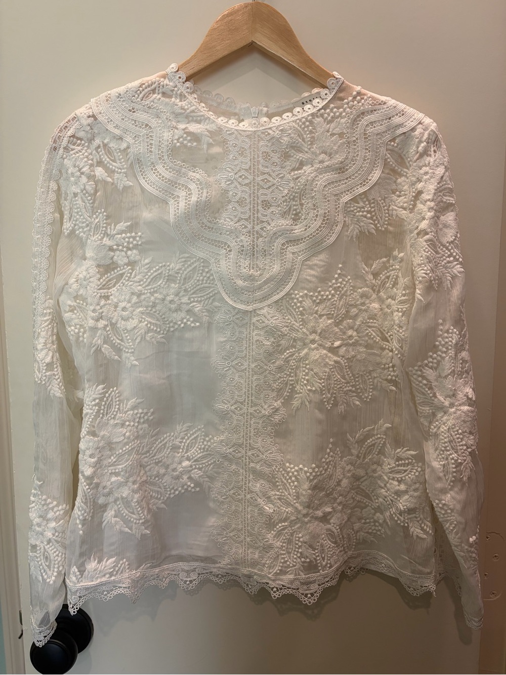 Stellah White Embroidered Top